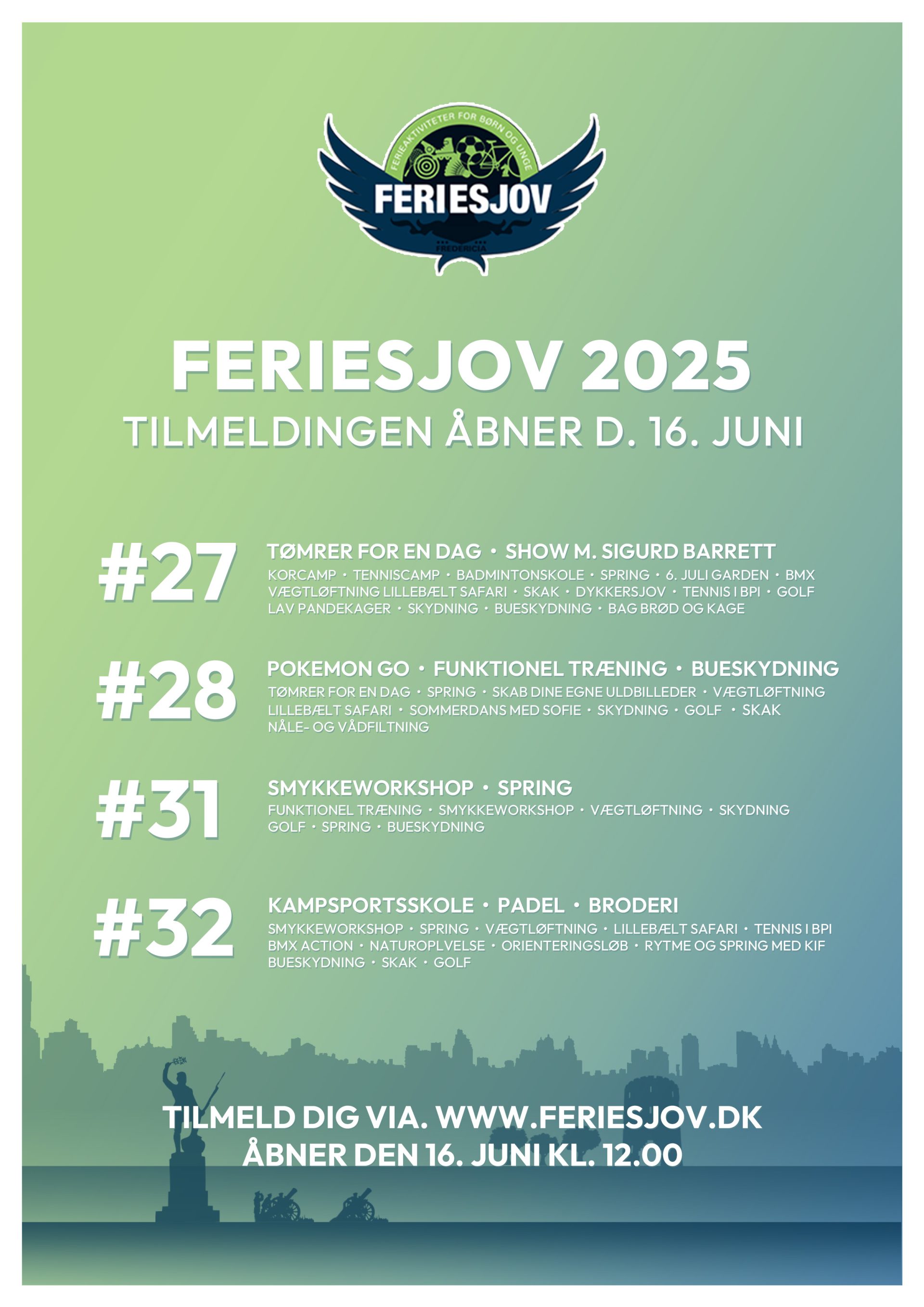 Opslag, Feriesjov 2025